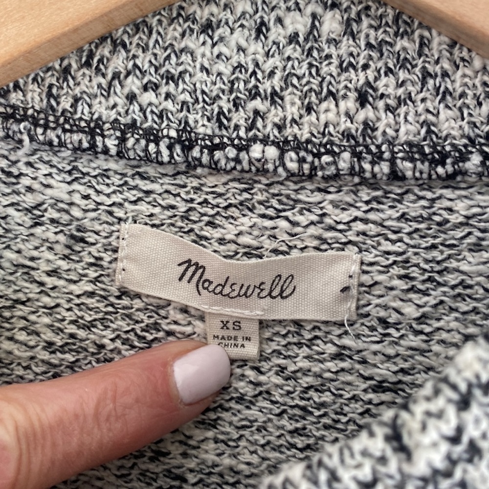 Madewell | Black Grey White Heathered Sweater Midweight | Great Condition - Picture 3 of 5